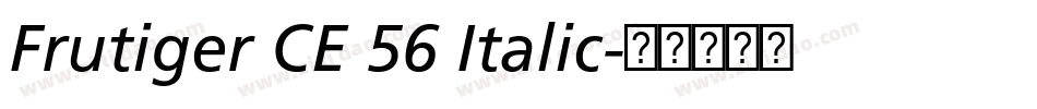 Frutiger CE 56 Italic字体转换